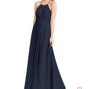 Azazie navy blue bridesmaid/maxi dress